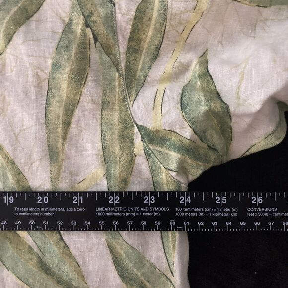 Tommy Bahama XL Linen Hawaiian Camp Shirt Parrot Bird Palm Leaf Tropical Aloha - Picture 5 of 7